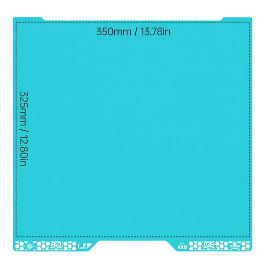 Double-Sided Build Plate Heatbed 350 x 325 mm (13.78 x 12.80 in) – High-Adhesion 3D Printer Surface