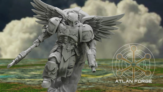 3d Printed Angelic Knights Ophanim by Atlan Forge Miniatures