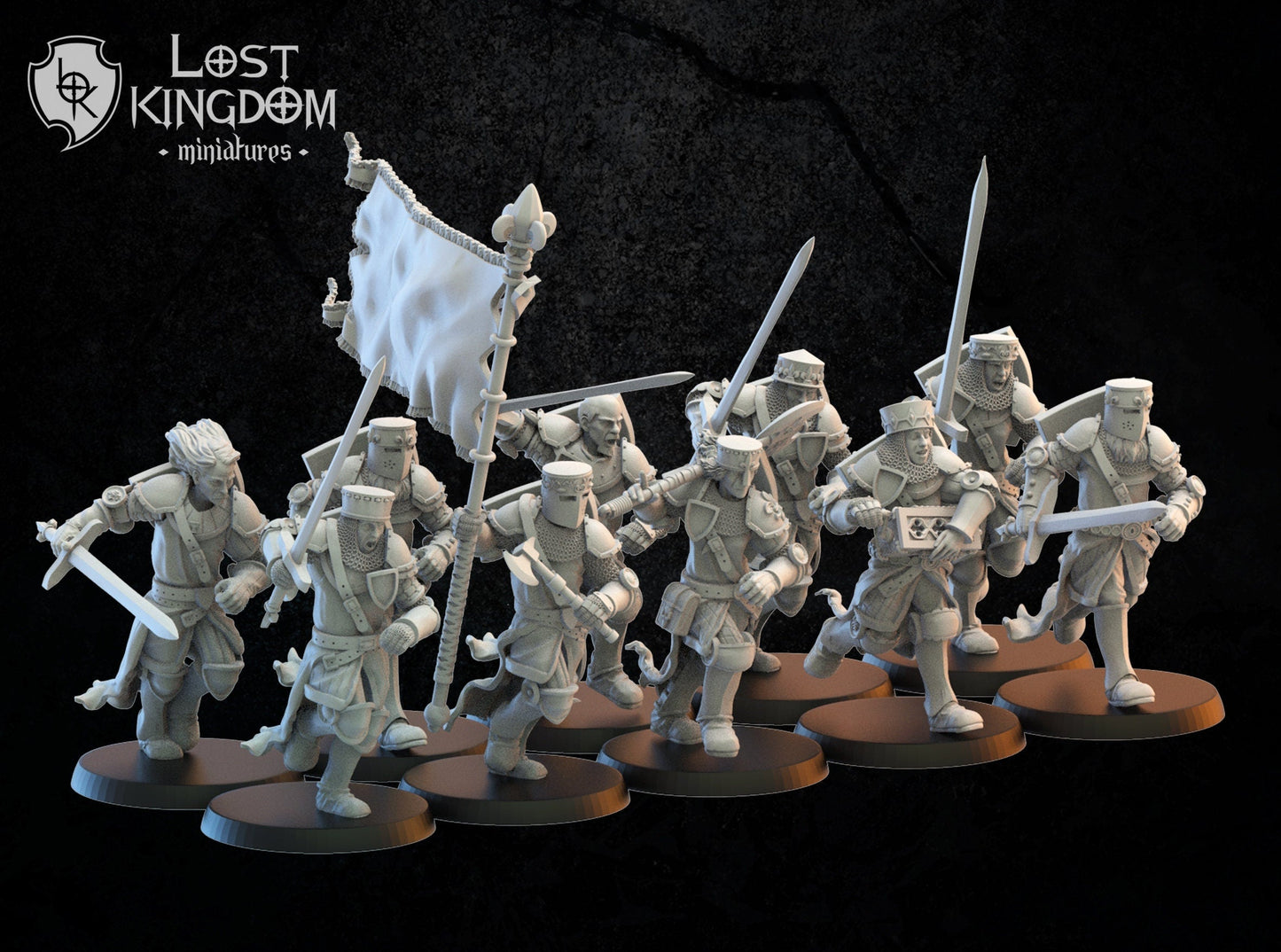 3d Printed of Rangers On Foot x10 by Lost Kingdom Miniatures