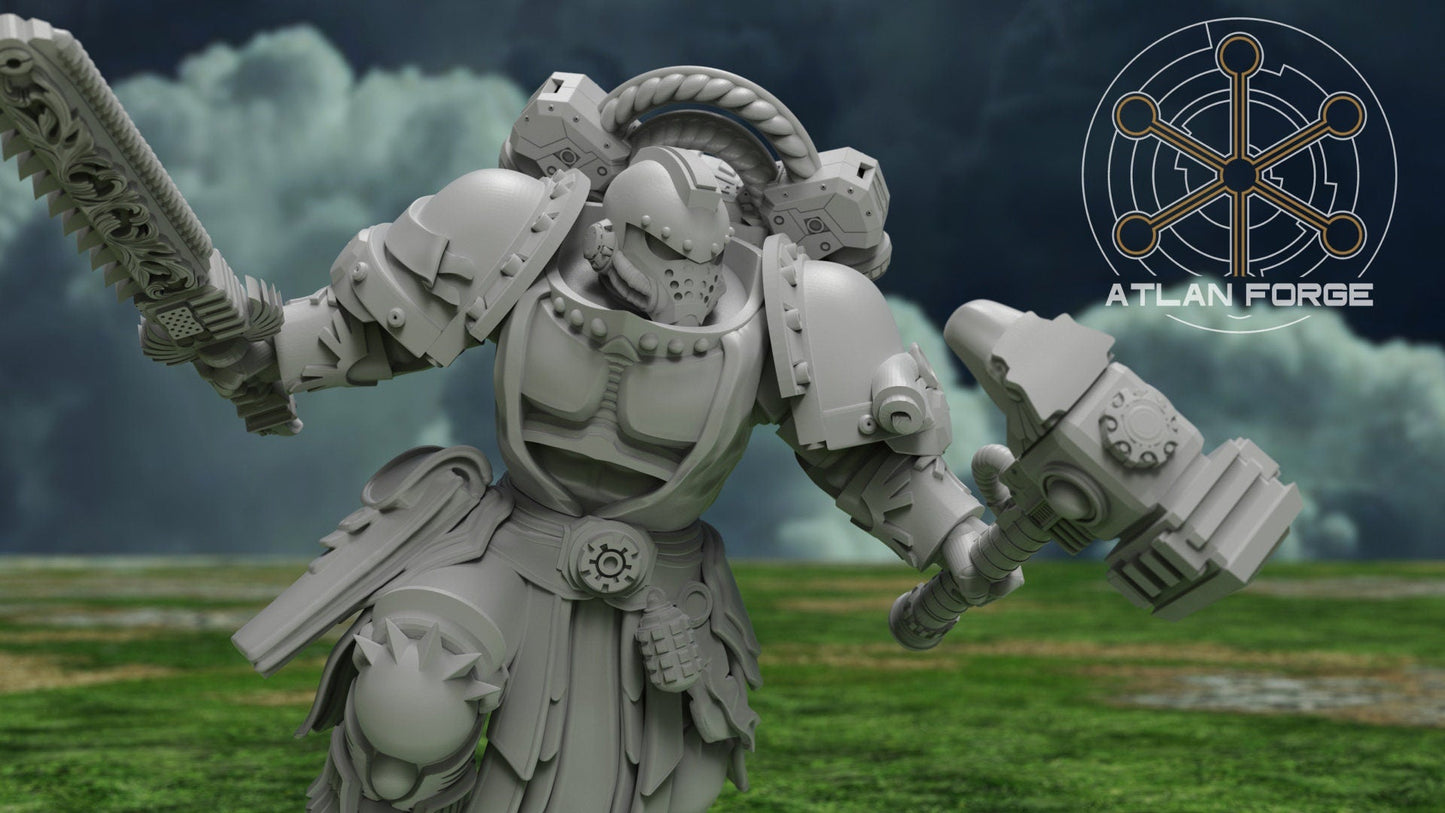 3d Printed Angelic Knights Malakim x5 by Atlan Forge Miniatures