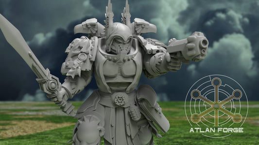 3d Printed Angelic Knights Malakim x5 by Atlan Forge Miniatures