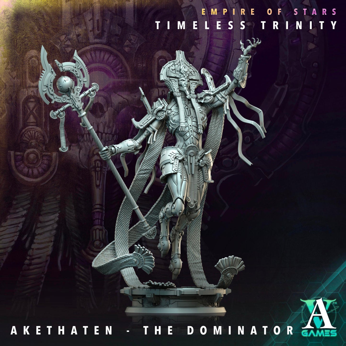 3D Printed Akethaten The Dominator by Archvillain Games