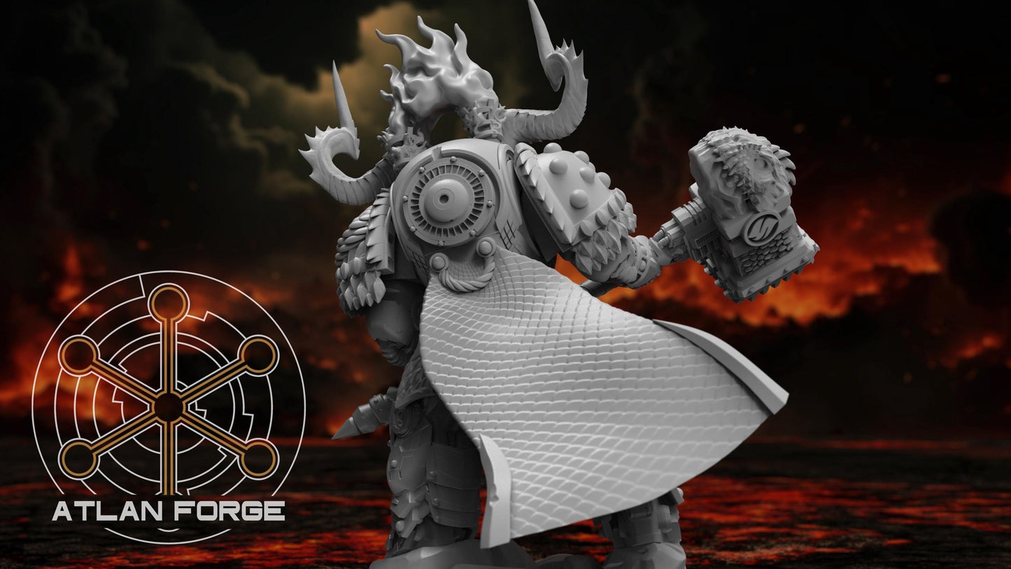 3d Printed Dragon Knights Inferno Captain by Atlan Forge Miniatures
