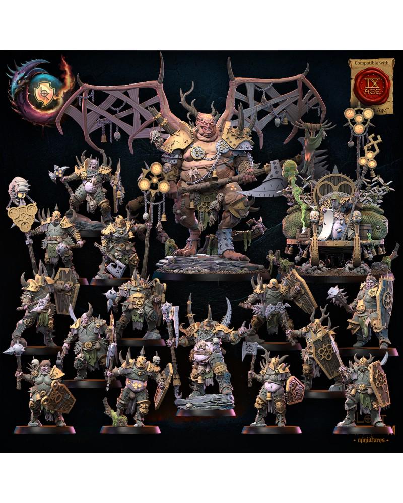 3D Printed Gluttony Regiment x10 by Lost Kingdom Miniatures