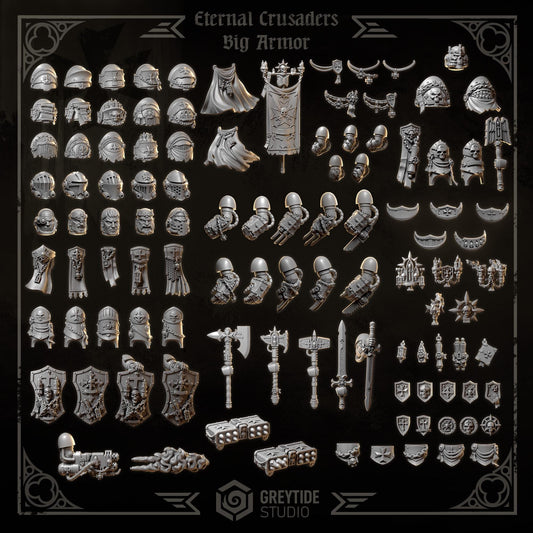 3d Printed Eternal Crusader Shoulderpads x10 #2 by Greytide Studio