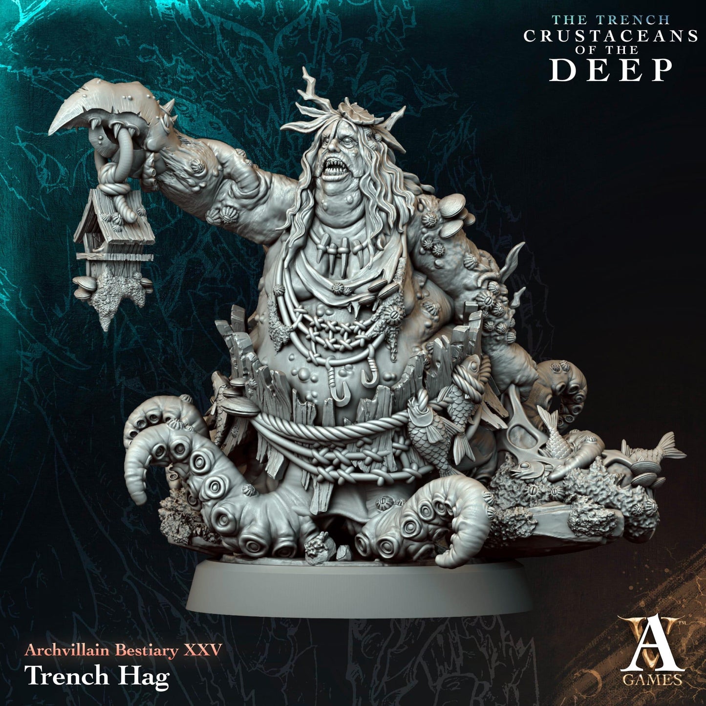 3D Printed Trench Hag by Archvillain Games
