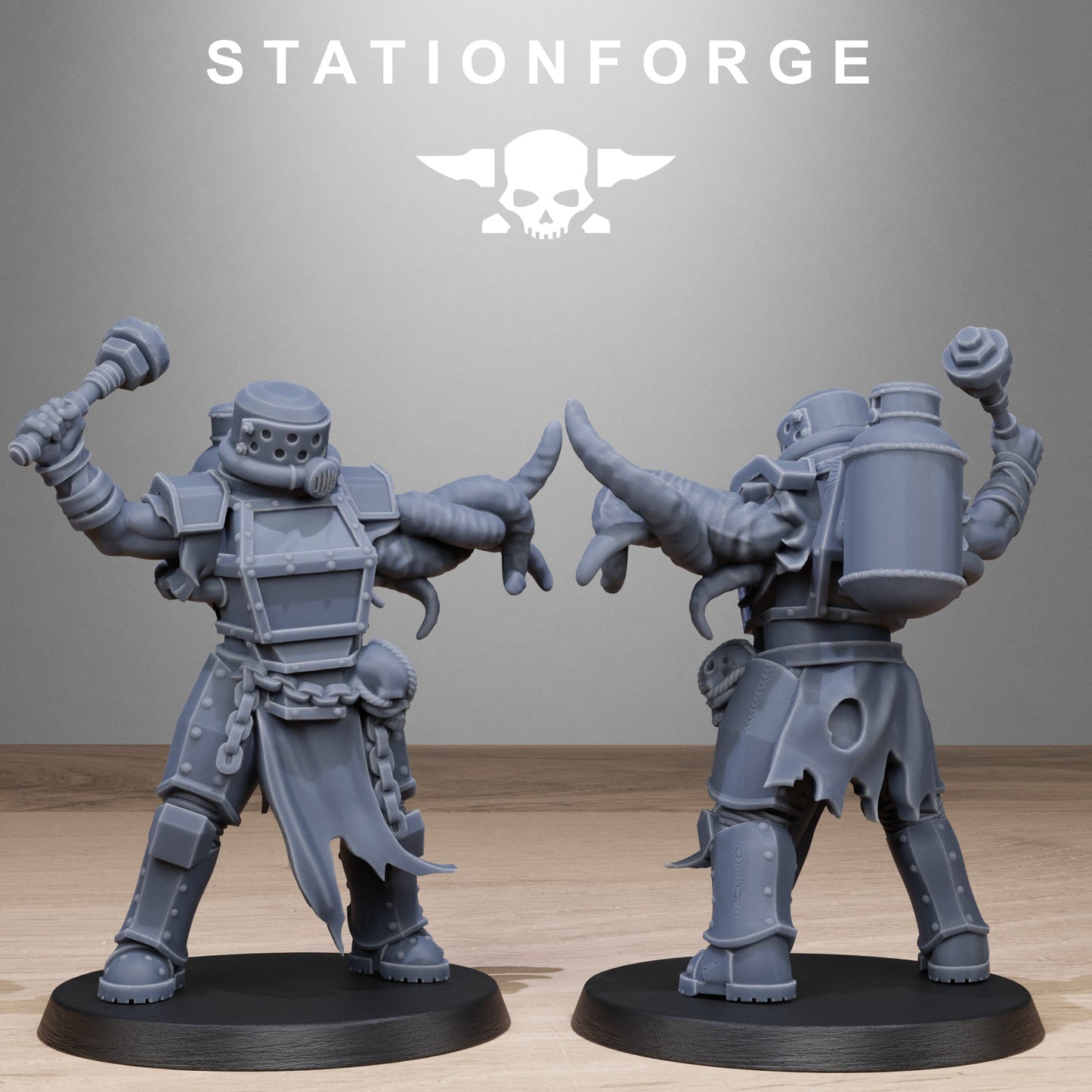 3D Printed Corrupted Guard Butchers by StationForge Miniatures