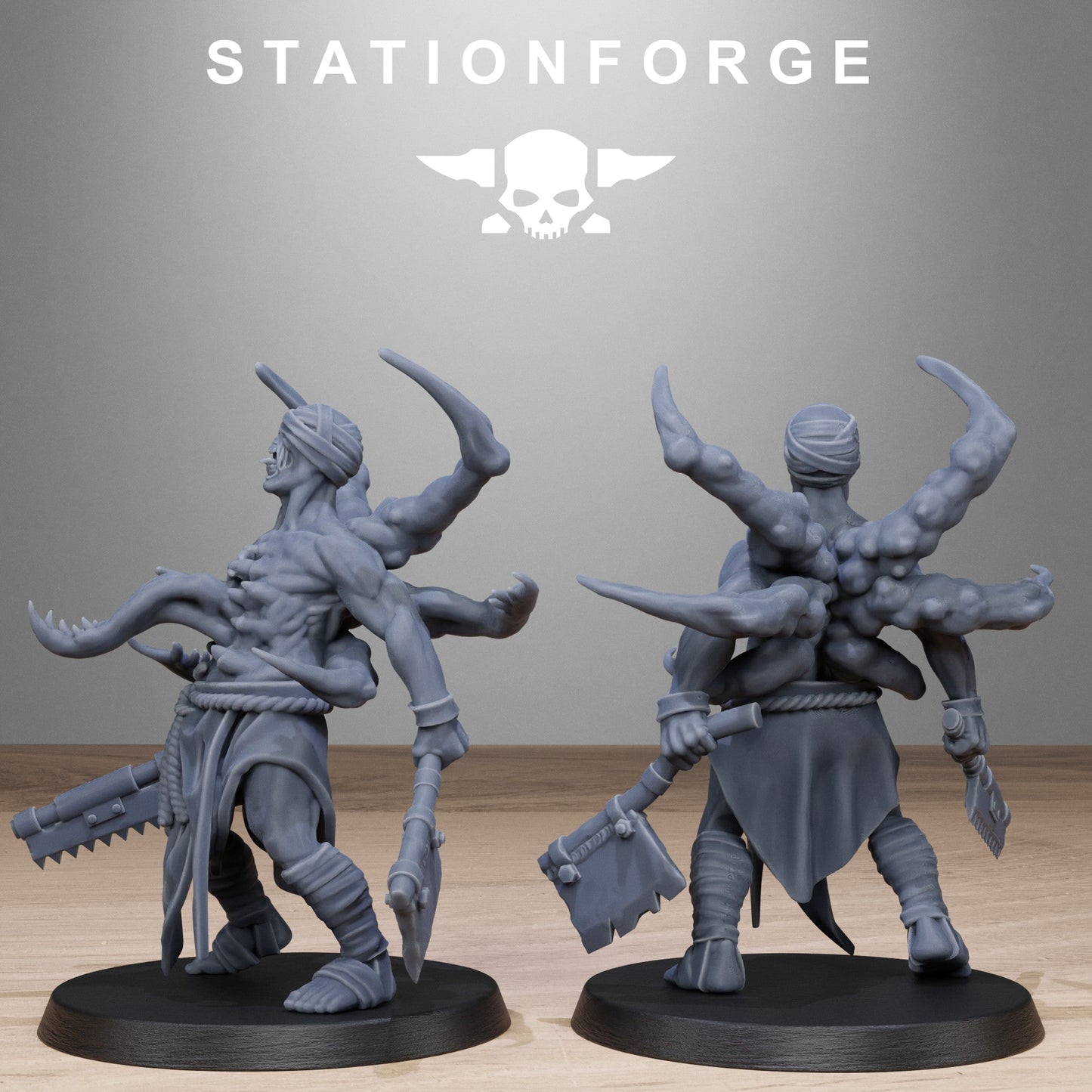 3D Printed Corrupted Guard Butchers by StationForge Miniatures