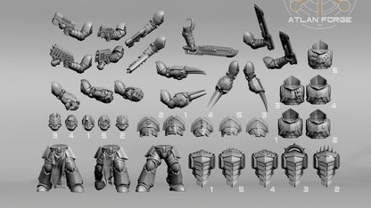 3d Printed Vampire Hunters x5 by Atlan Forge Miniatures