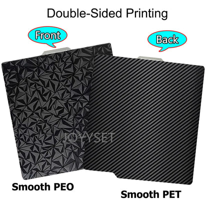 257x257mm (10.12x10.12in) Magnetic Smooth PEI Build Plate — PEO/PET Finishes — Fits X1, X1-Carbon, P1P, P1S, X1E, A1 3D Printers
