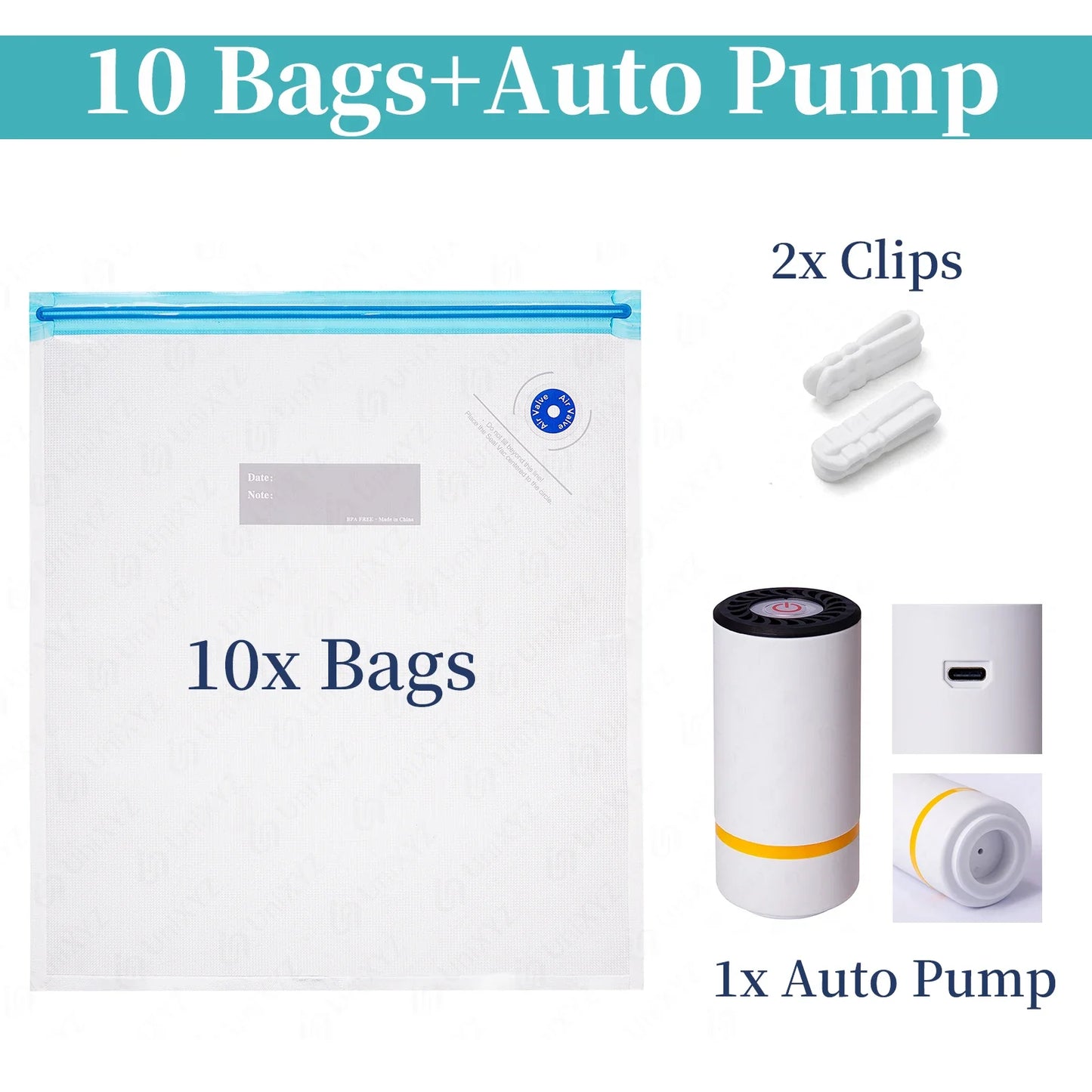 3D Printer Filament Vacuum Storage Bags for 0.5–1kg PLA ABS TPU PETG, 30 x 34 cm (11.8 x 13.4 in) Moisture-Proof
