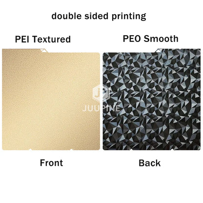 264 x 276 mm (10.4 x 10.9 in) Double-Sided PEI Spring Steel 3D Printer Build Plate – Textured Removable Heatbed