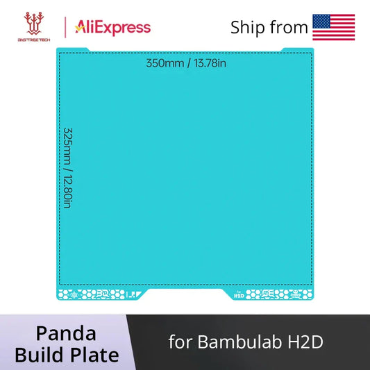 Double-Sided Build Plate Heatbed 350 x 325 mm (13.78 x 12.80 in) – High-Adhesion 3D Printer Surface