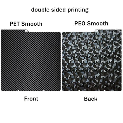 264 x 276 mm (10.4 x 10.9 in) Double-Sided PEI Spring Steel 3D Printer Build Plate – Textured Removable Heatbed