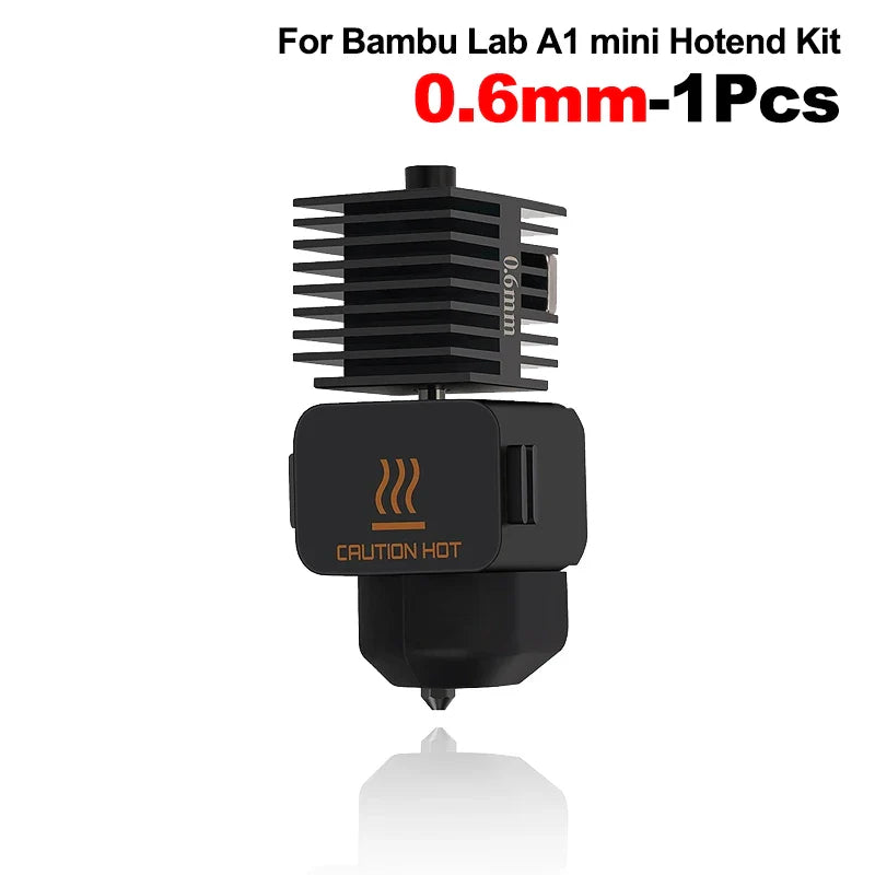3D Printer Hotend Kit with 0.2, 0.4, 0.6, 0.8mm Nozzles and Silicone Brush — Assembly Replacement Parts