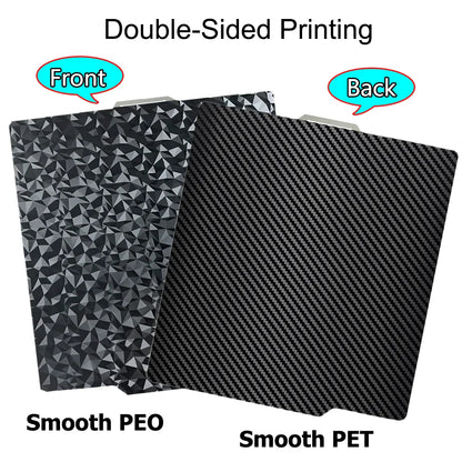 257x257mm (10.12x10.12in) Magnetic Smooth PEI Build Plate — PEO/PET Finishes — Fits X1, X1-Carbon, P1P, P1S, X1E, A1 3D Printers