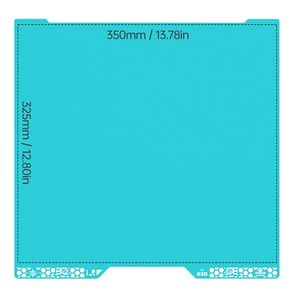 Double-Sided Build Plate Heatbed 350 x 325 mm (13.78 x 12.80 in) – High-Adhesion 3D Printer Surface