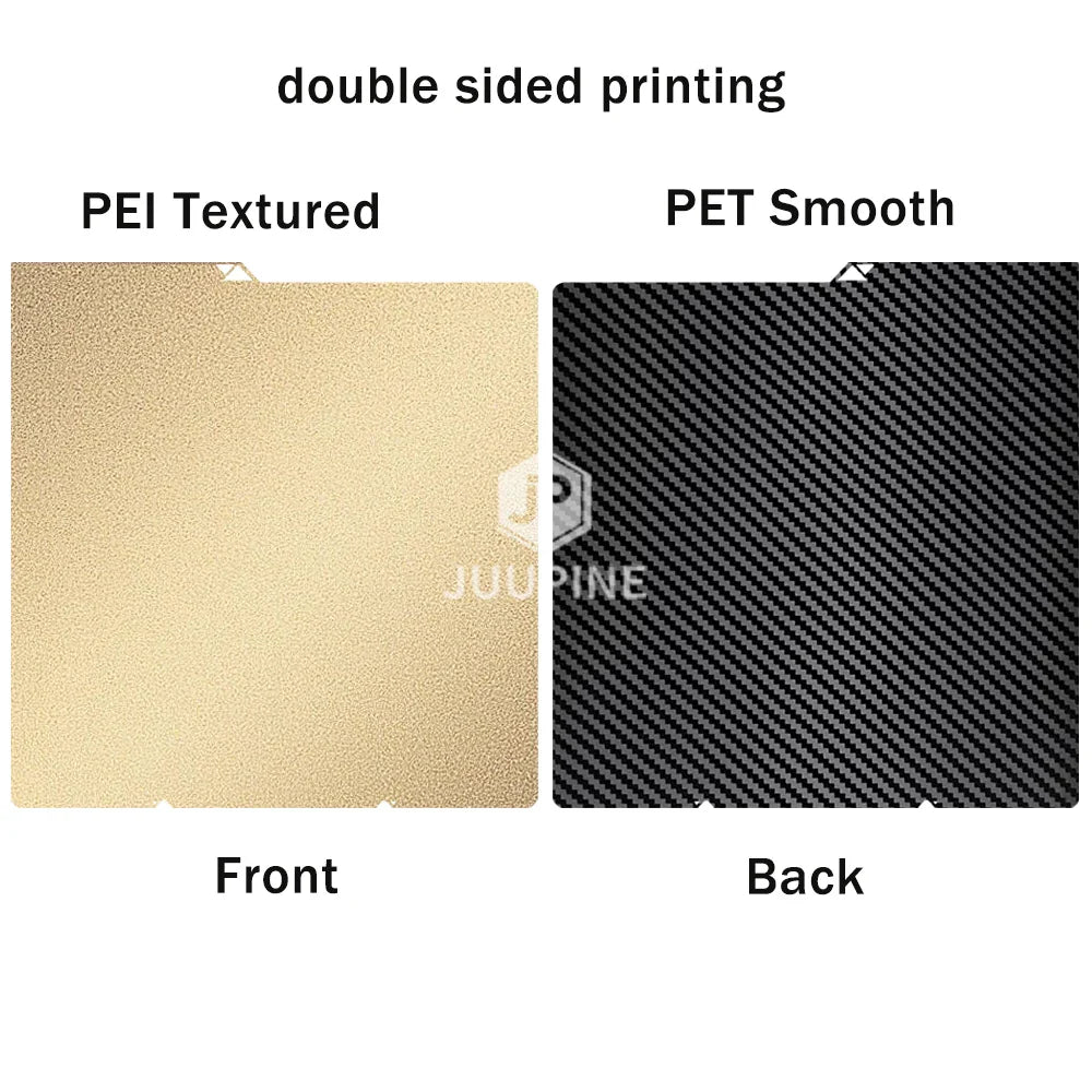 264 x 276 mm (10.4 x 10.9 in) Double-Sided PEI Spring Steel 3D Printer Build Plate – Textured Removable Heatbed