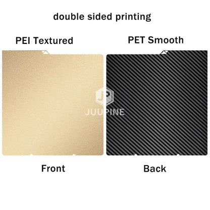 264 x 276 mm (10.4 x 10.9 in) Double-Sided PEI Spring Steel 3D Printer Build Plate – Textured Removable Heatbed