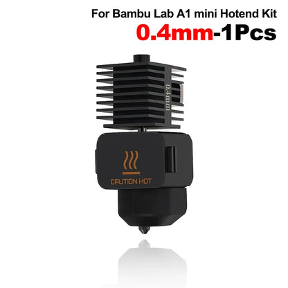 3D Printer Hotend Kit with 0.2, 0.4, 0.6, 0.8mm Nozzles and Silicone Brush — Assembly Replacement Parts