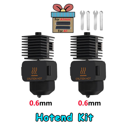 Replaceable Nozzle Hotend Kit for Desktop FDM 3D Printers — 0.2/0.4/0.6/0.8 mm (0.008/0.016/0.024/0.031 in)