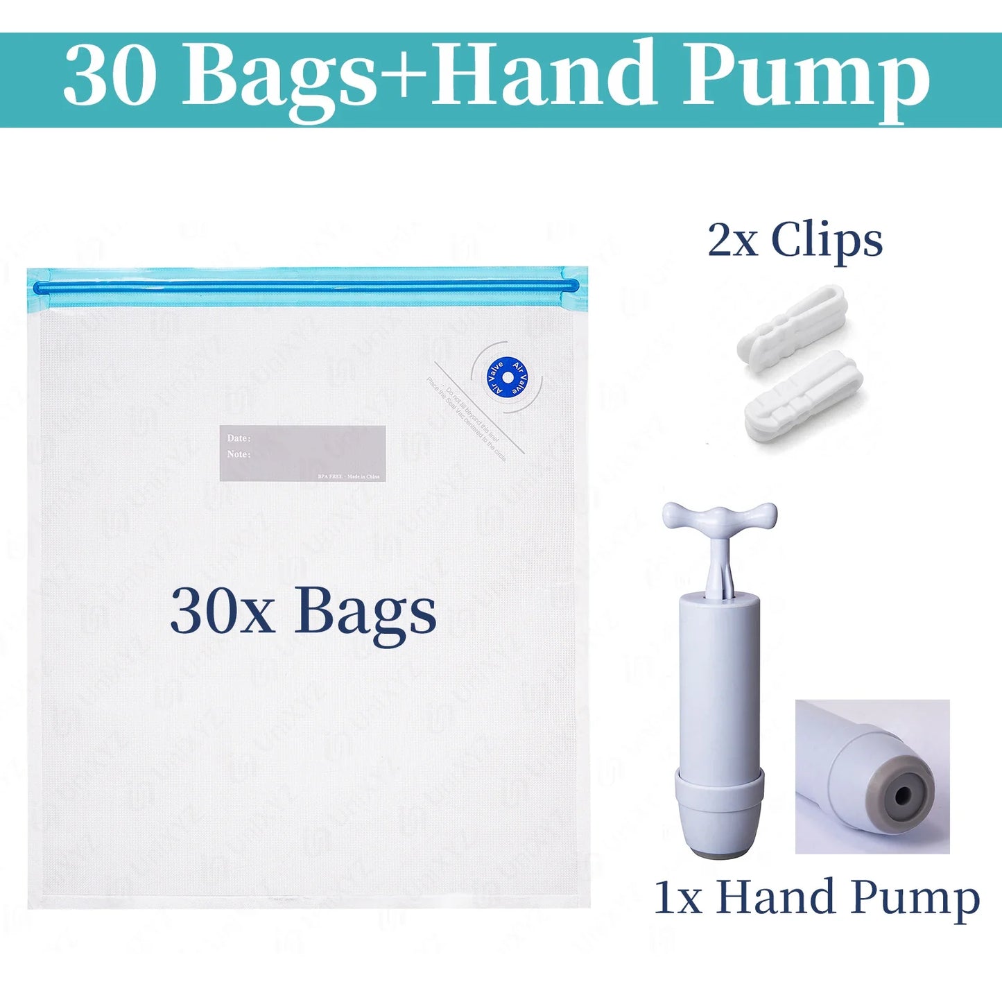 3D Printer Filament Vacuum Storage Bags for 0.5–1kg PLA ABS TPU PETG, 30 x 34 cm (11.8 x 13.4 in) Moisture-Proof