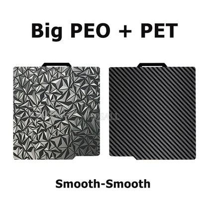 3D Printer Build Plate 257 x 257 mm (10.12 in) Double-Sided Spring Steel — PEI Smooth & Textured, Holographic Options