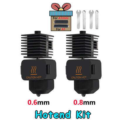 Replaceable Nozzle Hotend Kit for Desktop FDM 3D Printers — 0.2/0.4/0.6/0.8 mm (0.008/0.016/0.024/0.031 in)