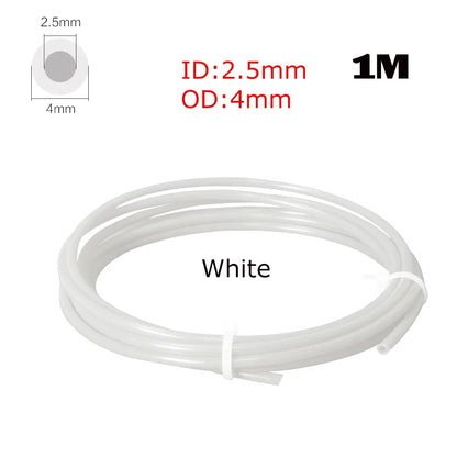 PTFE Tube Pneumatic Connector for 3D Printers — 4mm OD / 2.5mm ID (0.157 in / 0.098 in) for 1.75mm Filament