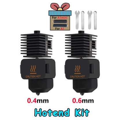 Replaceable Nozzle Hotend Kit for Desktop FDM 3D Printers — 0.2/0.4/0.6/0.8 mm (0.008/0.016/0.024/0.031 in)
