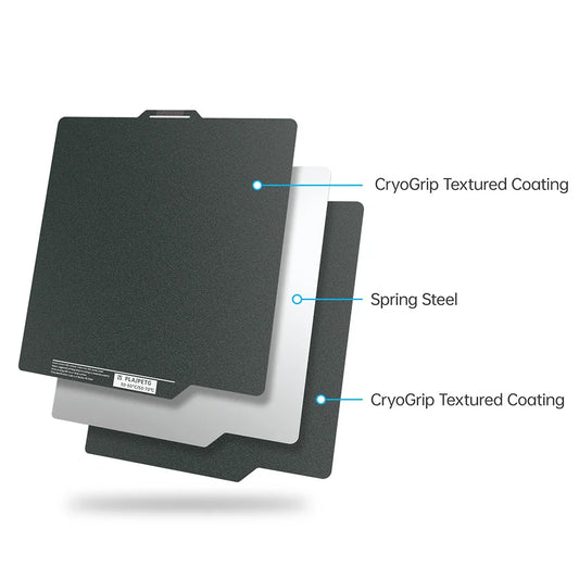 Panda CryoGrip Pro Double-Sided Spring Steel Build Plate - No-Clog Coating for 3D Printers