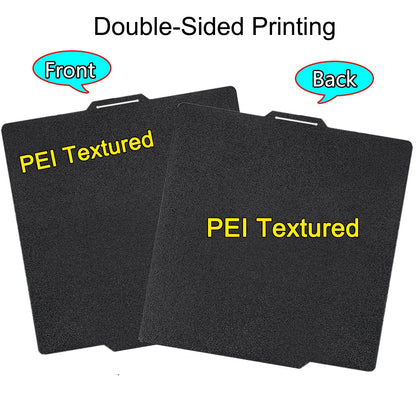 257x257mm (10.12x10.12in) Magnetic Smooth PEI Build Plate — PEO/PET Finishes — Fits X1, X1-Carbon, P1P, P1S, X1E, A1 3D Printers
