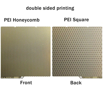 264 x 276 mm (10.4 x 10.9 in) Double-Sided PEI Spring Steel 3D Printer Build Plate – Textured Removable Heatbed