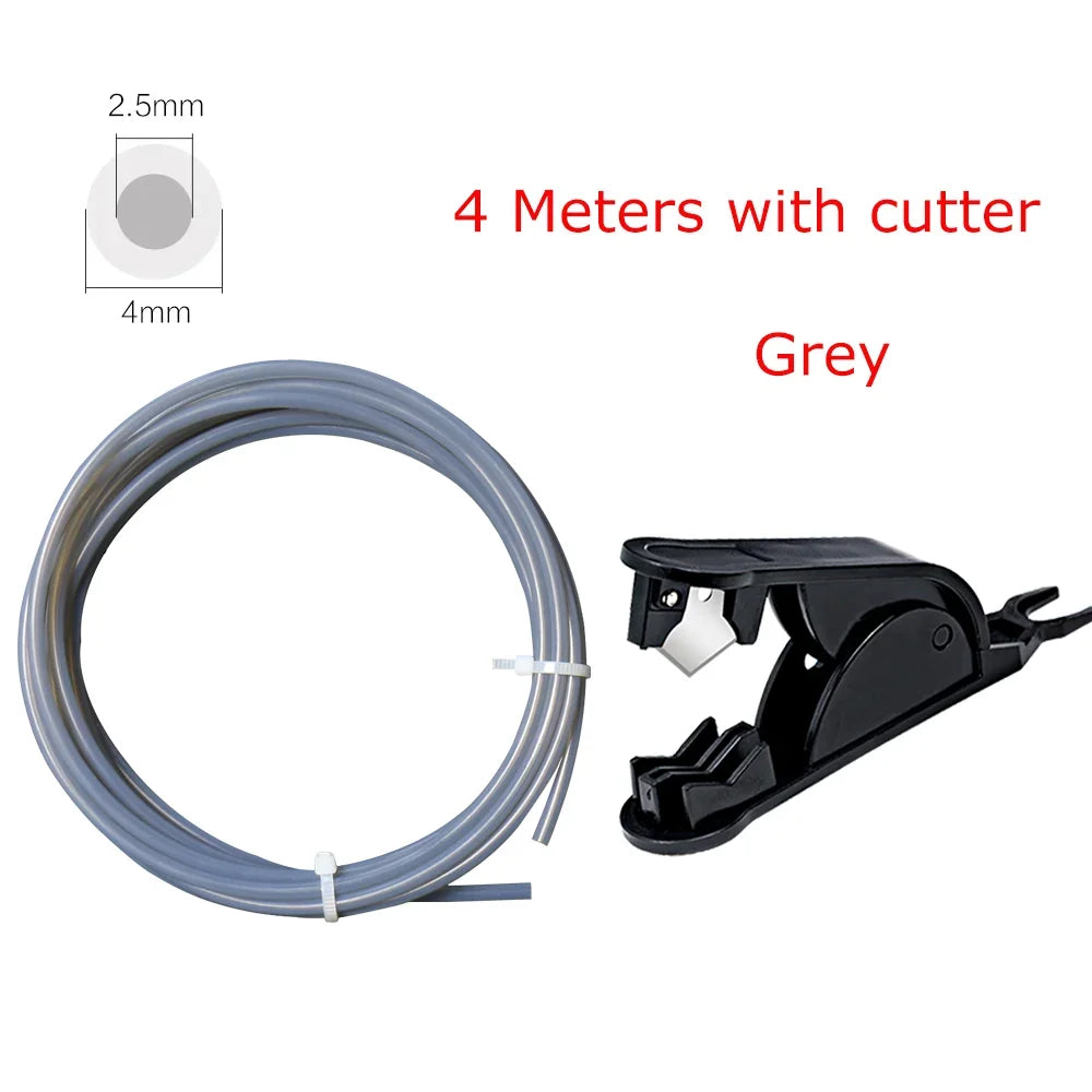 PTFE Tube Pneumatic Connector for 3D Printers — 4mm OD / 2.5mm ID (0.157 in / 0.098 in) for 1.75mm Filament