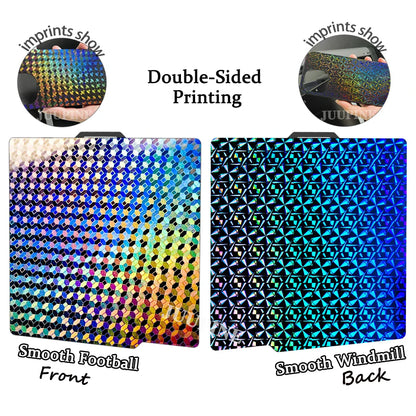 257x257mm (10.12 x 10.12 in) Spring Steel 3D Printer Build Plate - Double-Sided PEI/PEY/PET Surface, Smooth & Textured