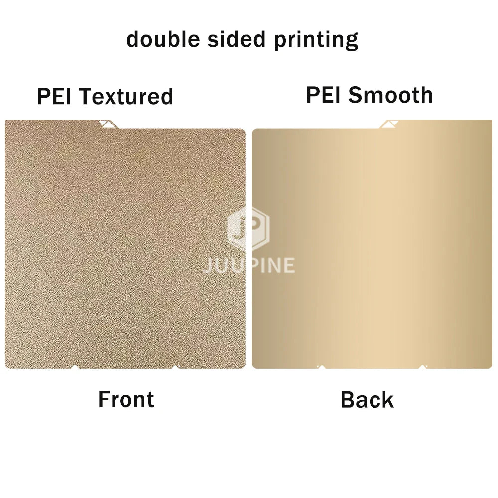 264 x 276 mm (10.4 x 10.9 in) Double-Sided PEI Spring Steel 3D Printer Build Plate – Textured Removable Heatbed