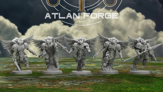 3d Printed Angelic Knights Ophanim by Atlan Forge Miniatures