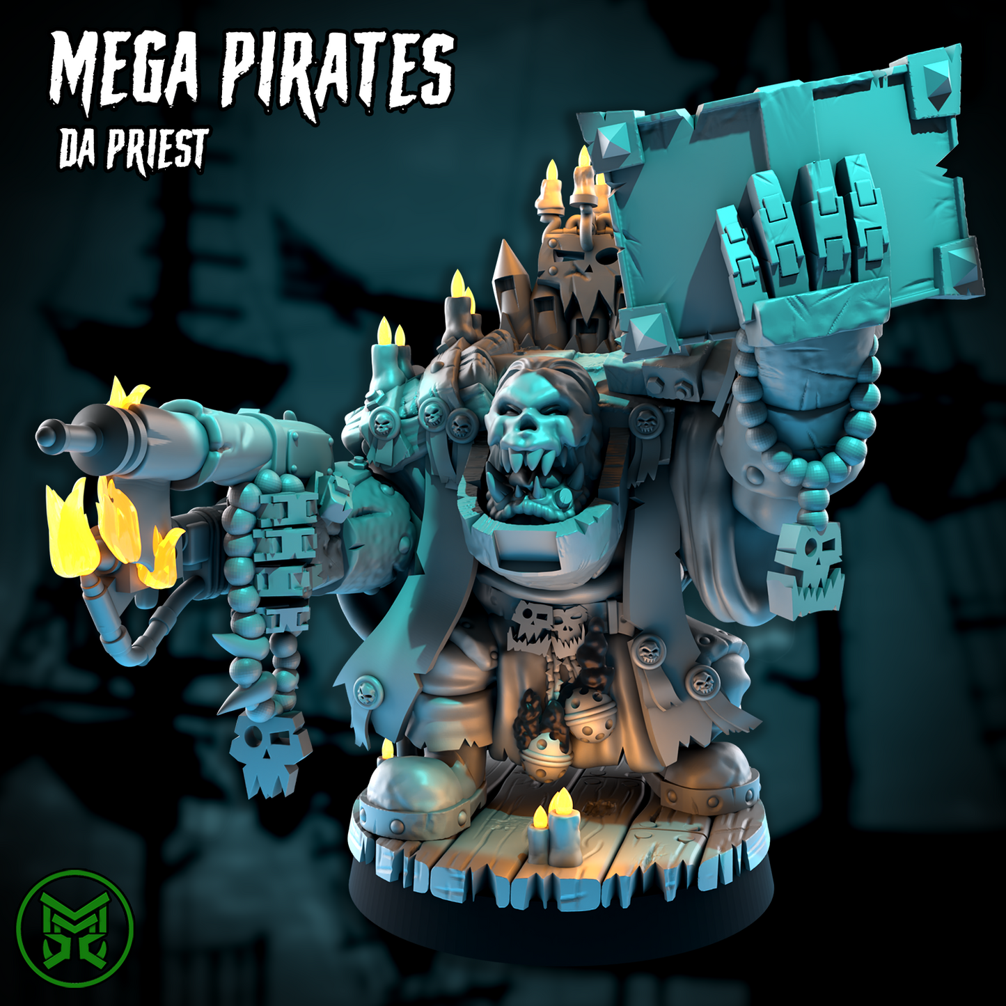 3d Printed Mega Pirate Priest by Mekka Miniatures
