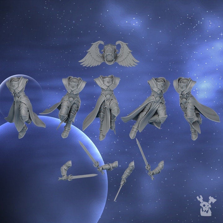 3d Printed Lunar Angels Squad x5 by DakkaDakka