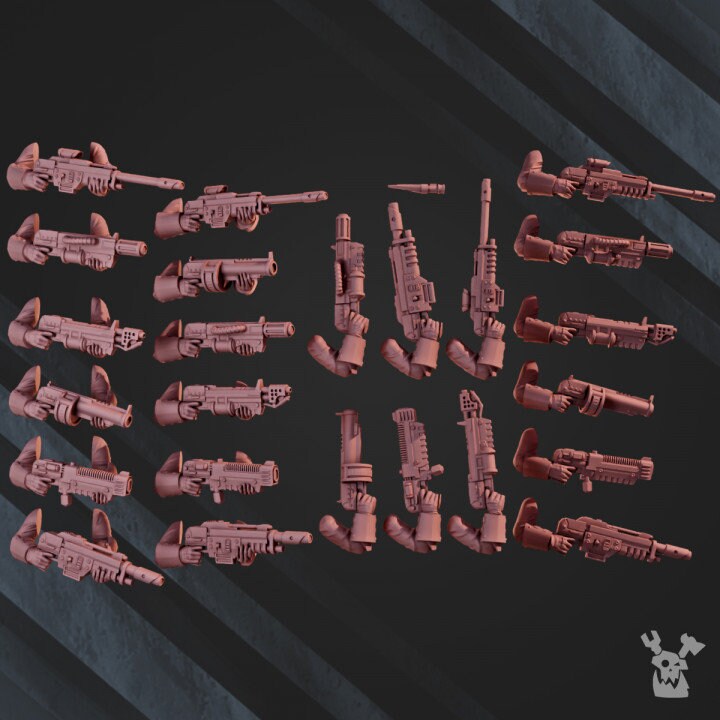 3d Printed 2nd Death Division Infantry Assembly Kit v2 by DakkaDakka Miniatures