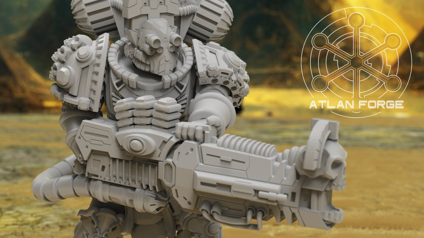 3d Printed Aegyptus Neter Khertet x5 by Atlan Forge Miniatures