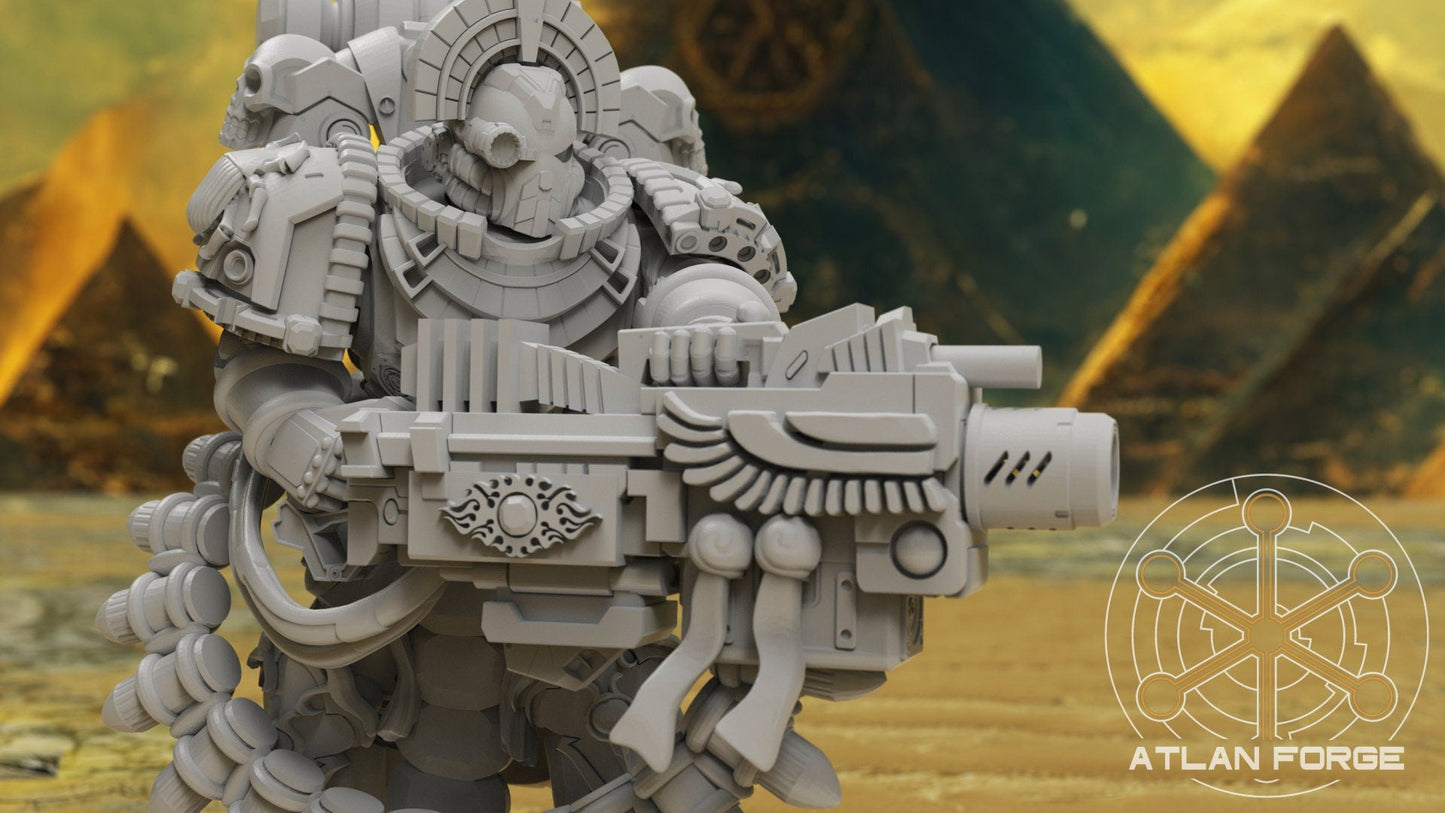 3d Printed Aegyptus Neter Khertet x5 by Atlan Forge Miniatures
