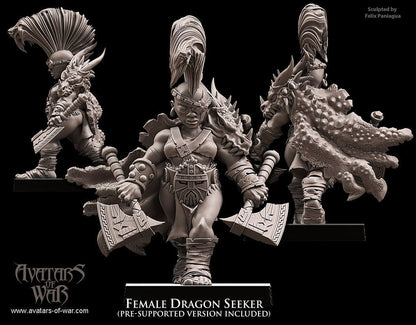 3D printed Dwarf Female Berserker by Avatars of War
