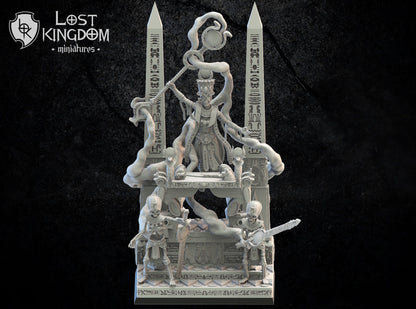 3d Printed Amenophis on Canopic Altar by Lost Kingdom Miniatures