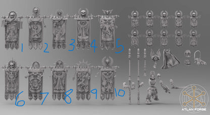3d Printed Angelic War Banner Bearer by Atlan Forge Miniatures