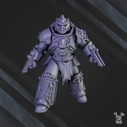 3d Printed White Megaladon Clan Warriors x5 by DakkaDakka Miniatures