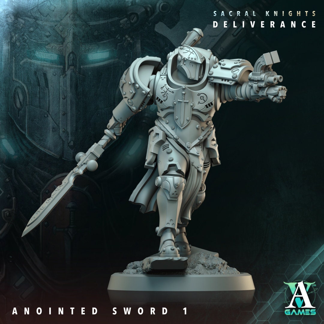 3D Printed Anointed Sword by Archvillain Games
