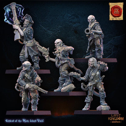 3d Printed Undead Pirate Regiment x10 by Lost Kingdom Miniatures