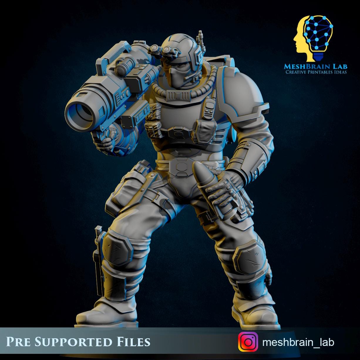 3d Printed Imperial Marine Scout Specialists by Meshbrain Labs