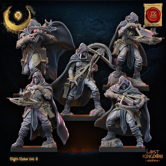 3d Printed Night Elf Arbalest Regiment x10 by Lost Kingdom Miniatures